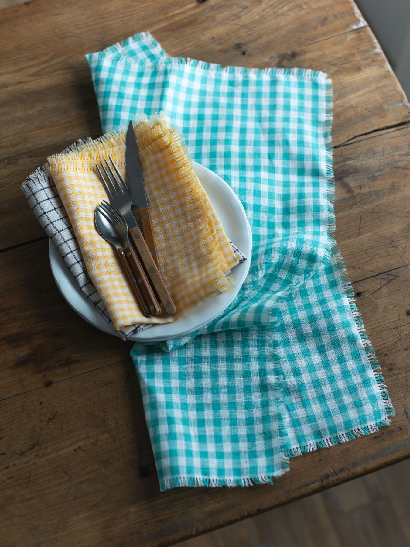 fog linen work × Orné de Feuilles キッチンクロス