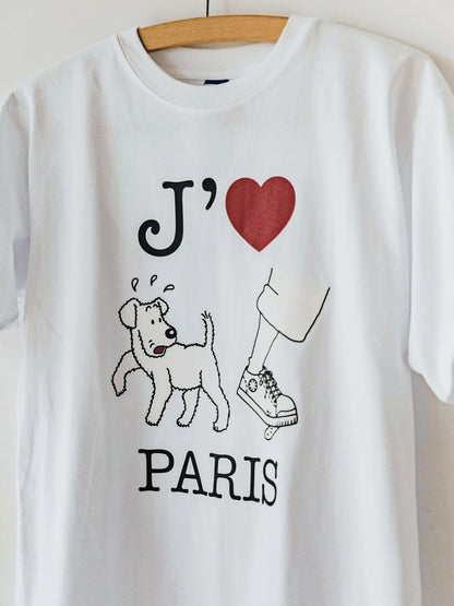LA VIE EST AVENTURE フレンチプリントTシャツ
