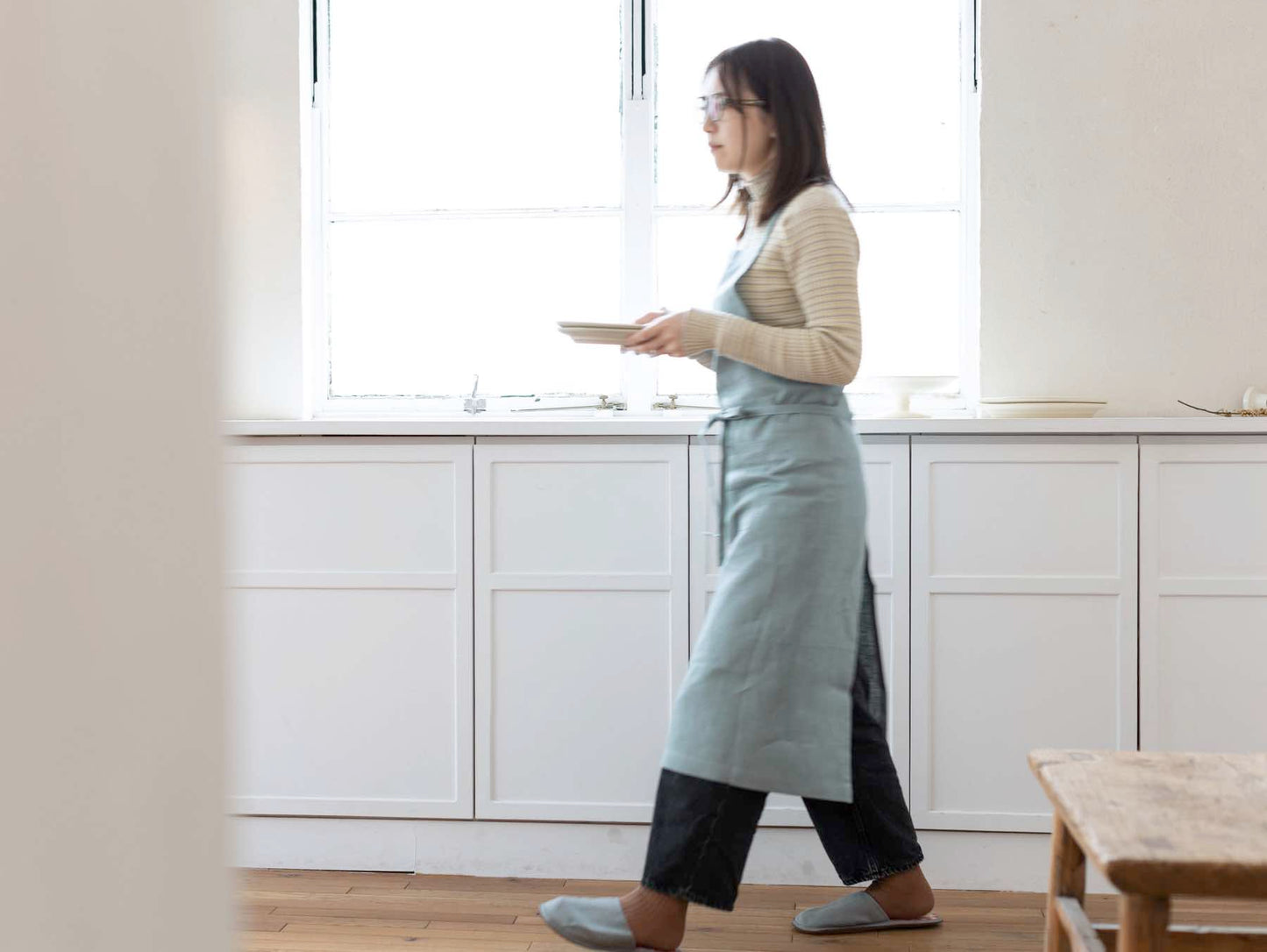 fog linen work リネンフルエプロン