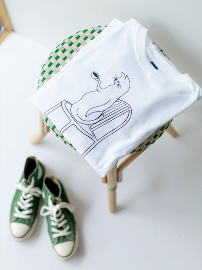 LA VIE EST AVENTURE フレンチプリントTシャツ