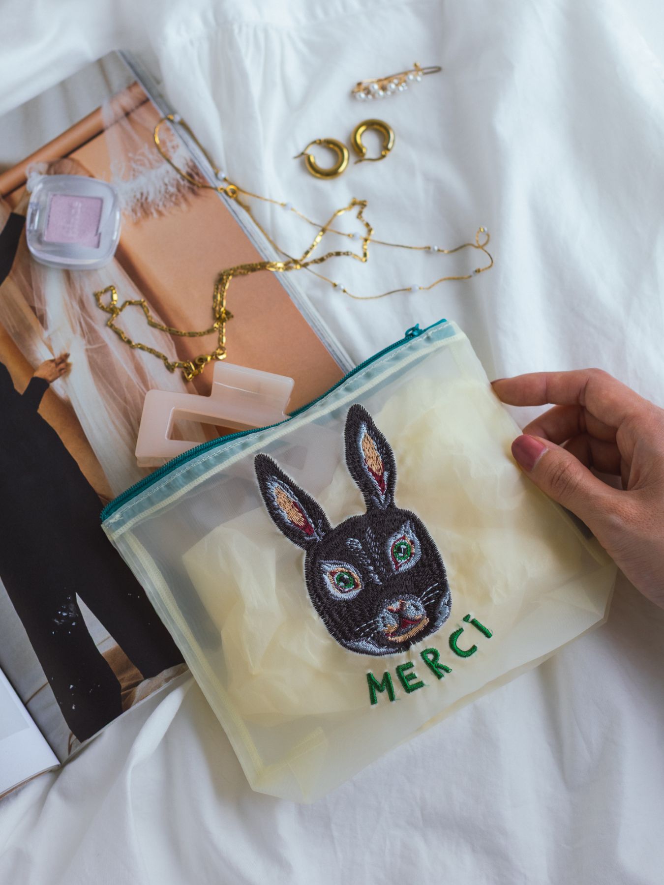 Nathalie Lete／Organdy pouch（刺繍ポーチ）