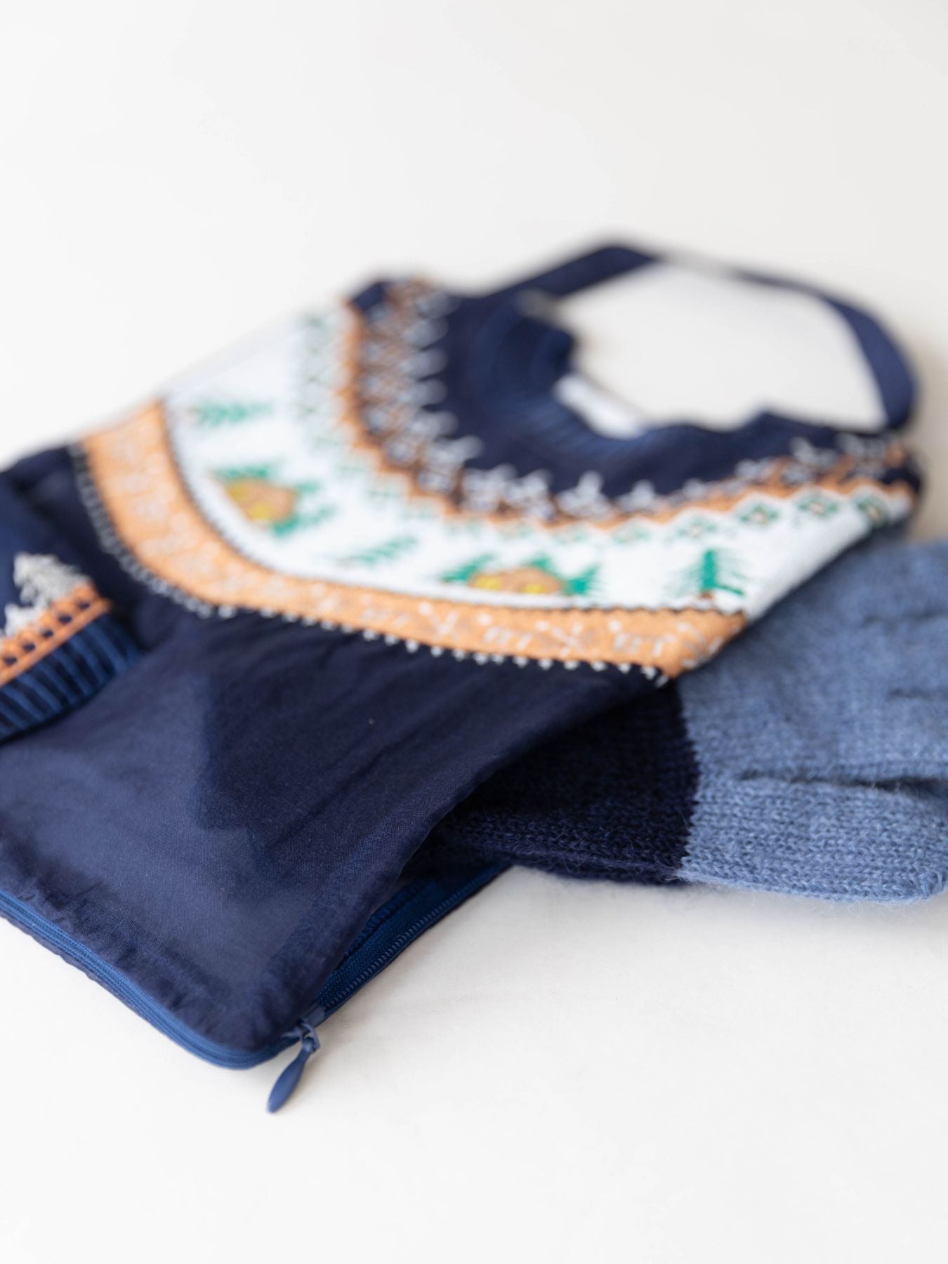Brigitte Tanaka ミニポーチ／Pochette Grande Pull Bleu