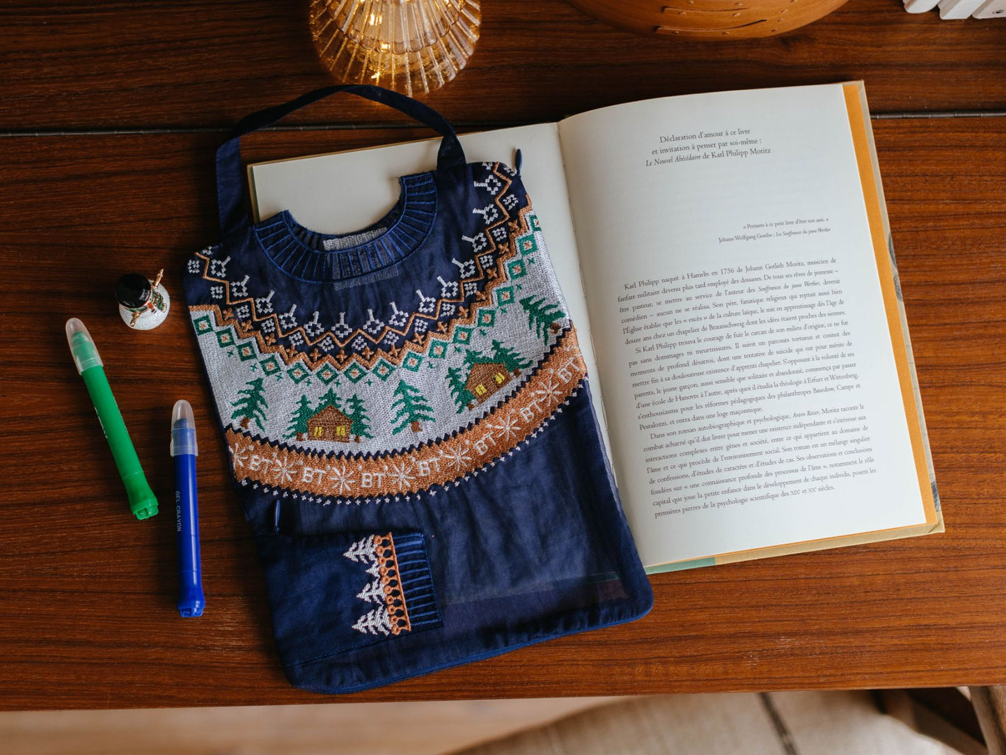 Brigitte Tanaka ミニポーチ／Pochette Grande Pull Bleu