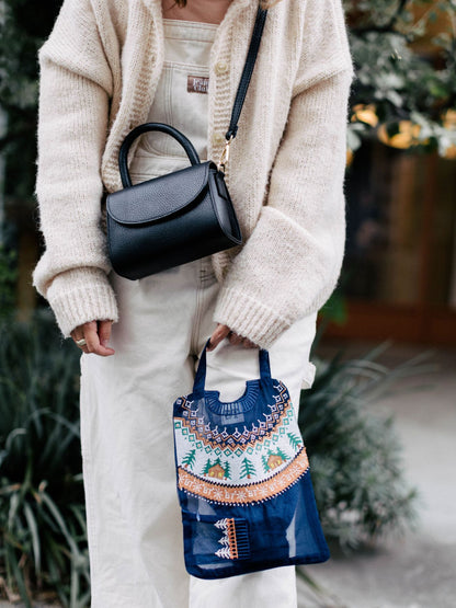 Brigitte Tanaka ミニポーチ／Pochette Grande Pull Bleu