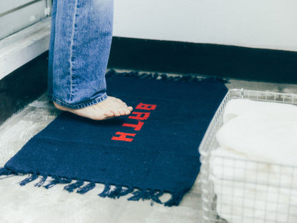 HANDLOOMED RECYCLE YARN BATH MAT 45︎×75cm（バスマット）