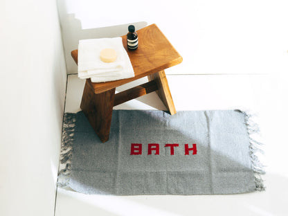 HANDLOOMED RECYCLE YARN BATH MAT 45︎×75cm（バスマット）