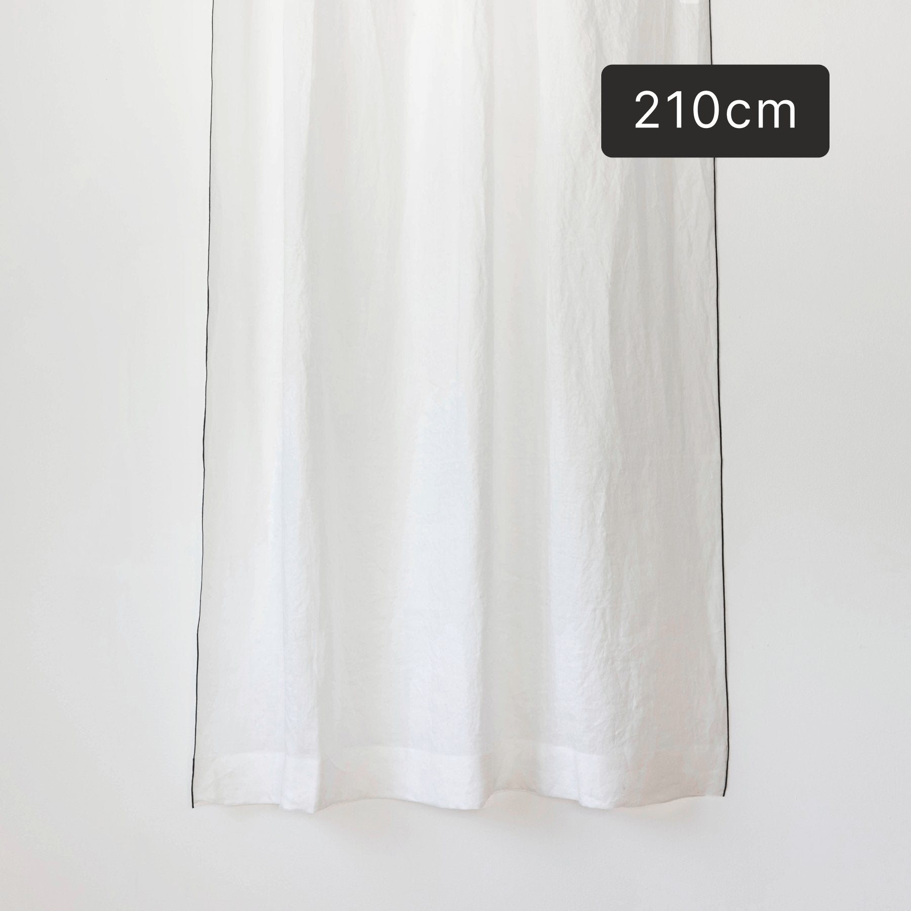 ホワイト：210cm（ブラックステッチ）