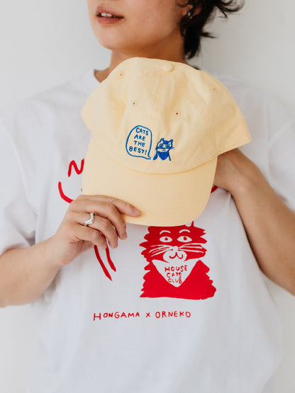 【8/5販売予定】HONGAMA × Orneko キャップ／CATS ARE THE BEST