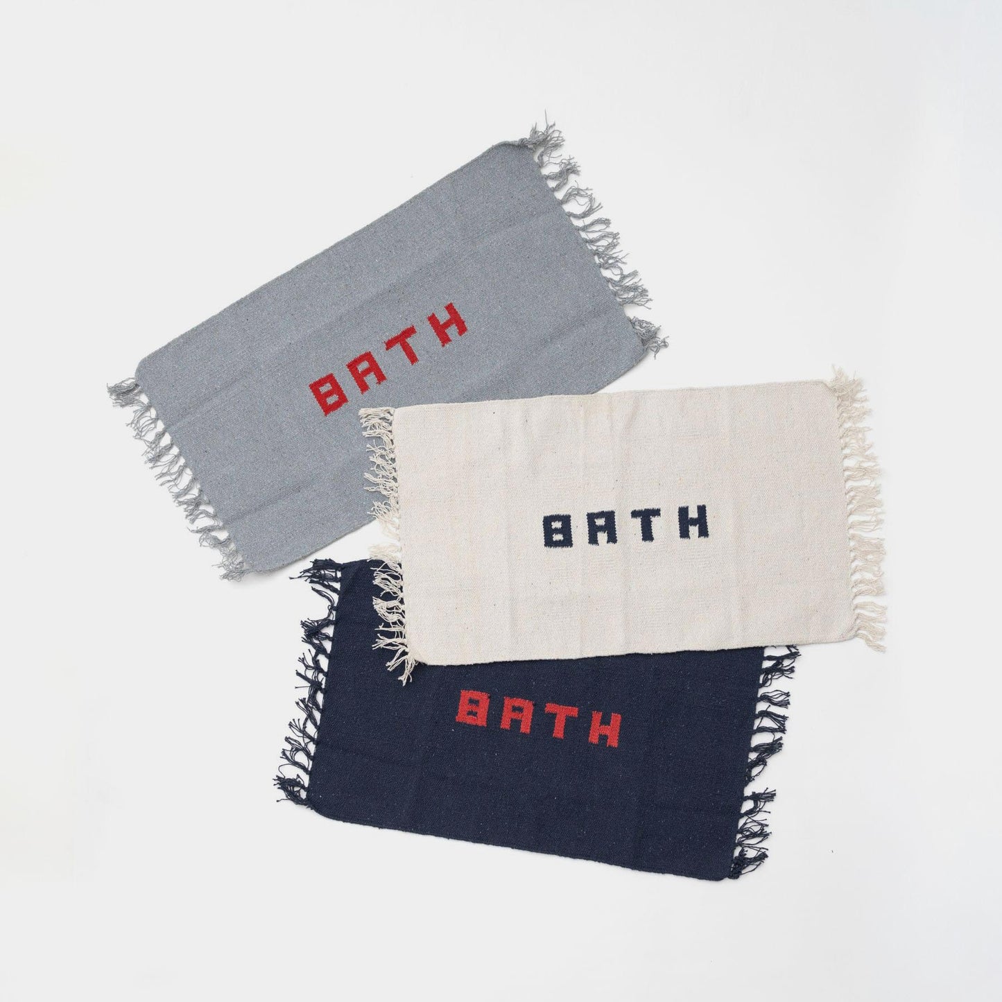 HANDLOOMED RECYCLE YARN BATH MAT 45︎×75cm（バスマット）